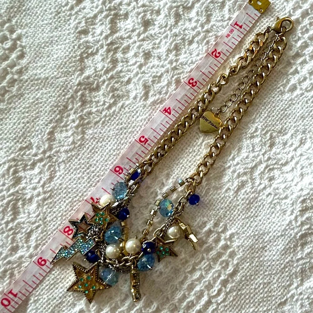 RARE Betsey Johnson Celestial Gold Necklace - Picture 5 of 9